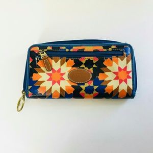 Fossil zip clutch wallet